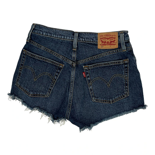 Levis Denim Shorts - 27W UK 8 Dark Wash Cotton