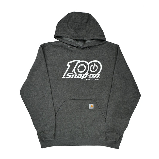 Vintage Carhartt Graphic Hoodie - XL Gray Cotton