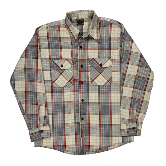 Washington Checked Flannel Shirt - Large Multicoloured Cotton