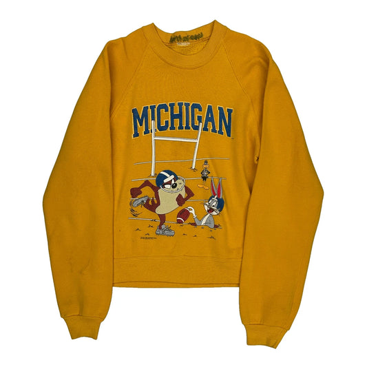 Michigan Unbranded Sweatshirt - Small Yellow Cotton