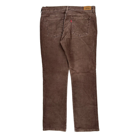 Levis Cord Trousers - 36″ Waist Brown Cotton