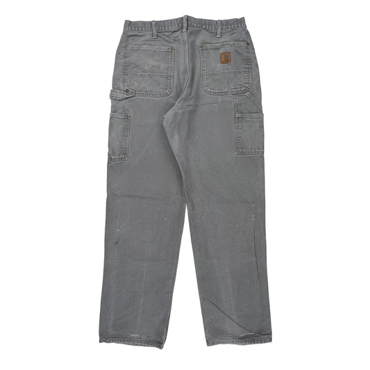 Carhartt Double Knee Carpenter Trousers - 31W 30L Grey Cotton
