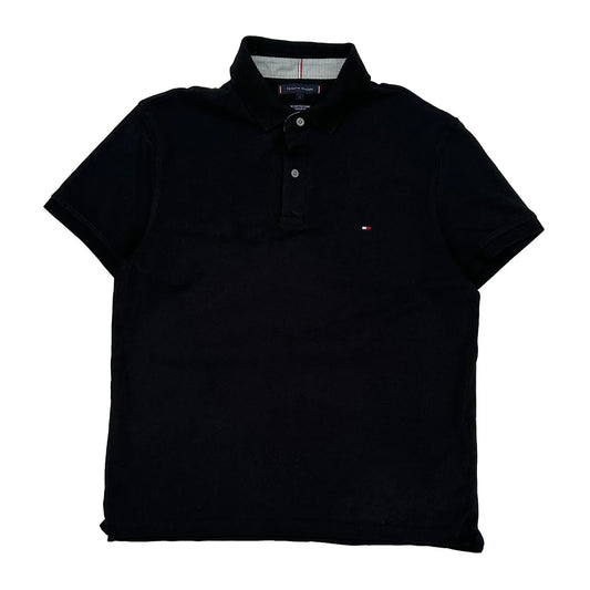 Tommy Hilfiger Polo Shirt - Large Black Cotton