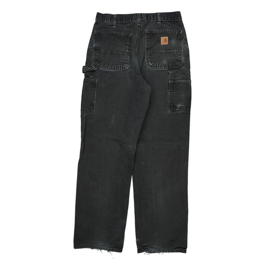 Carhartt Double Knee Carpenter Trousers - 32W 32L Black Cotton