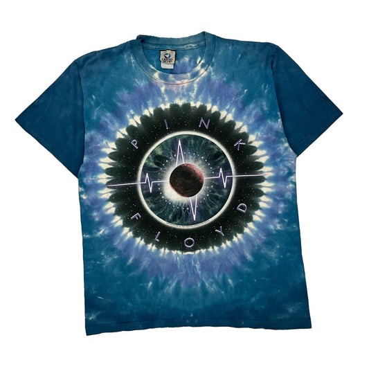 Tie-Dye Pink Floyd Band T-Shirt - Large Multicoloured Cotton