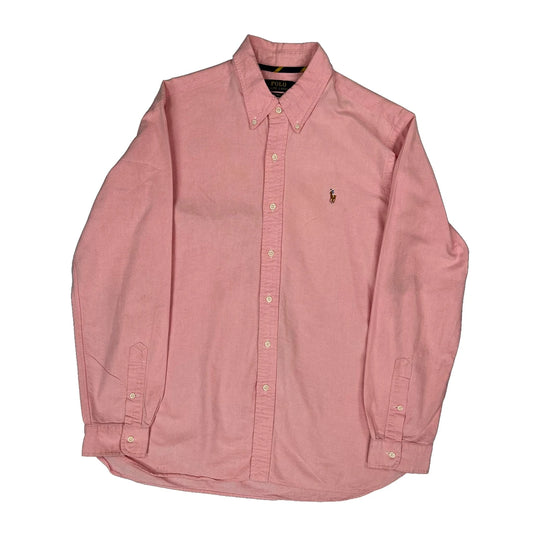 Polo By Ralph Lauren Shirt - Large Pink Cotton