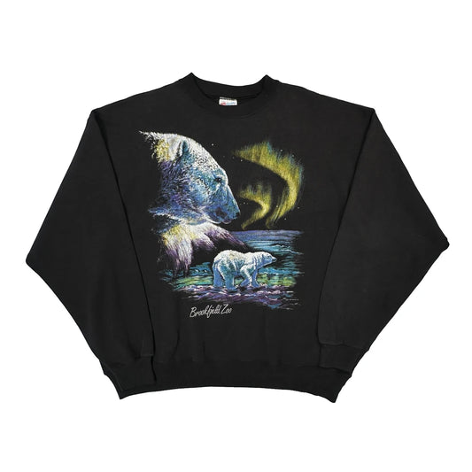 Hanes Graphic Sweatshirt - 2XL Black Cotton