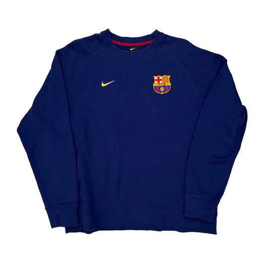 Fc Barcelona Nike Sweatshirt - 2XL Blue Cotton