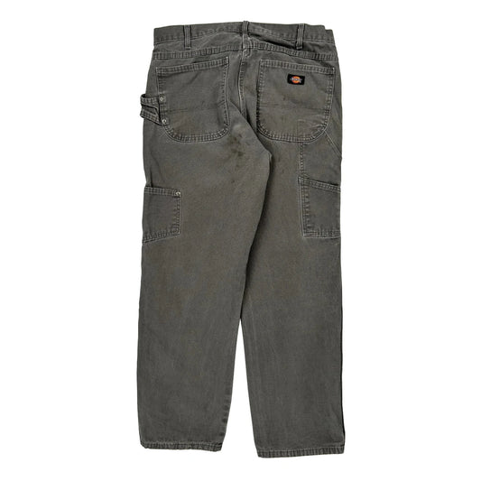 Dickies Carpenter Trousers - 33W 30L Grey Cotton