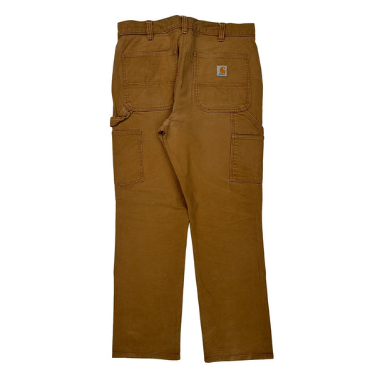 Carhartt Double Knee Carpenter Trousers - 34W 32L Brown Cotton