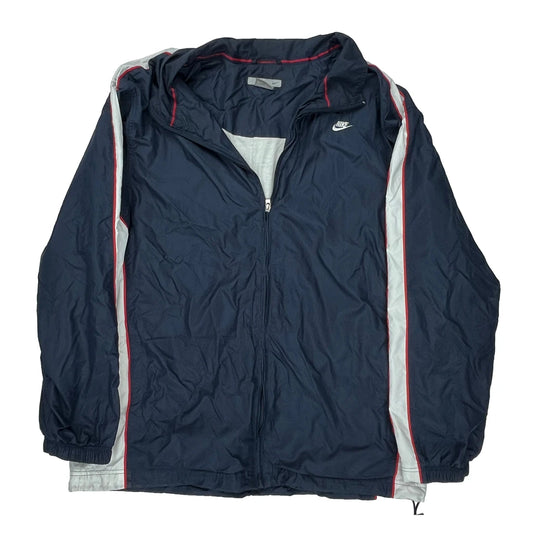 Nike Striped Windbreaker - XL Red Polyester