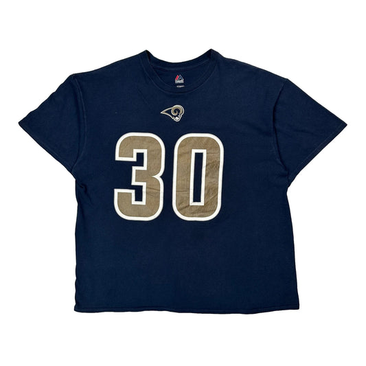 Los Angeles Rams Majestic Nfl Football Shirt - XL Blue Cotton