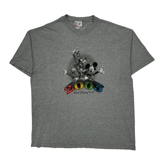 Walt Disney World 2005 Disney Graphic T-Shirt - Large Grey Cotton