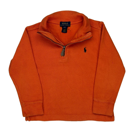 Age 4 Polo By Ralph Lauren 1/4 Zip - 2XS Orange Cotton