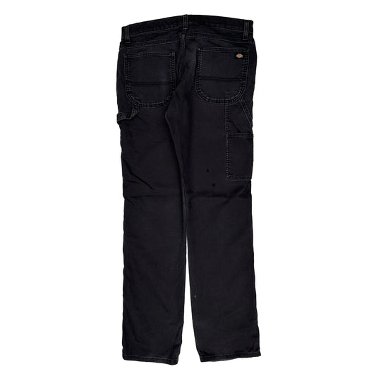 Dickies Carpenter Trousers - 32W 31L Black Cotton Blend