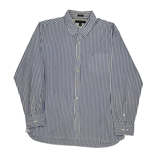 Tommy Hilfiger Striped Shirt - XL Blue Cotton