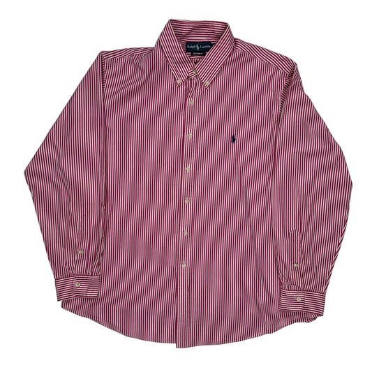 Ralph Lauren Striped Shirt - XL Red Cotton