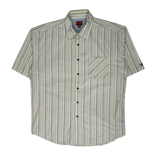 Tommy Hilfiger Striped Shirt - XL Cream Cotton