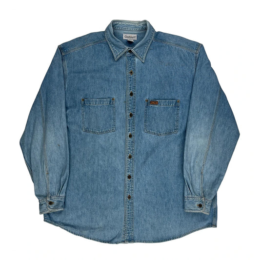 Carhartt Tall Denim Shirt - XL Blue Cotton