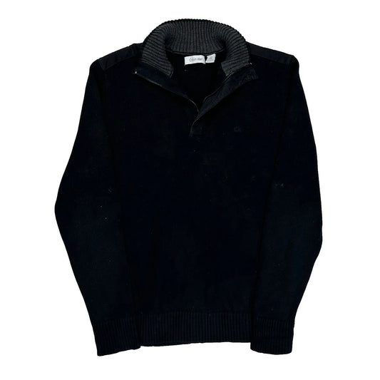 Calvin Klein 1/4 Zip - Medium Black Cotton