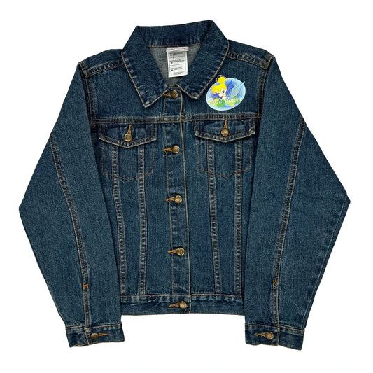 Age 8-10 Disney Cartoon Denim Jacket - Medium Blue Cotton
