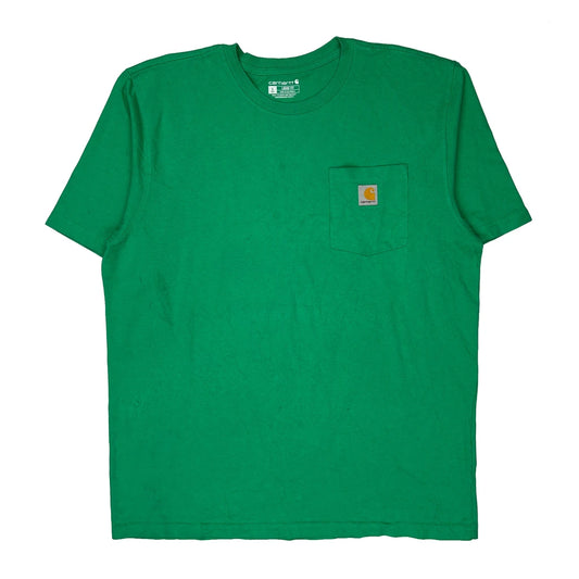 Carhartt Tall T-Shirt - Large Green Cotton