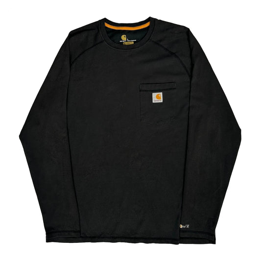 Vintage Carhartt Long Sleeve T-Shirt - Large Black Cotton