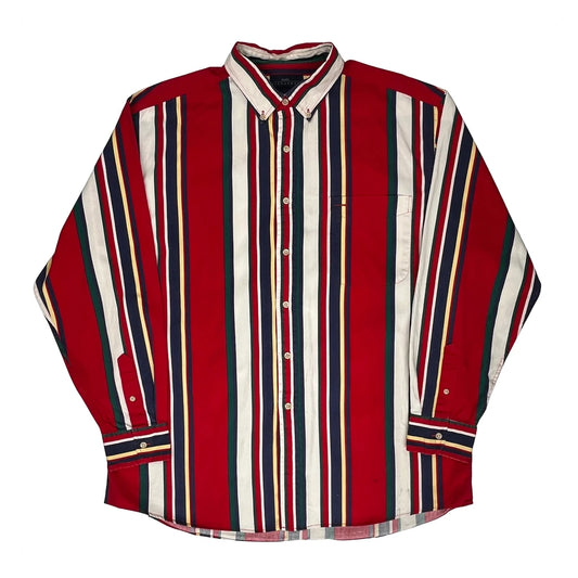 Mark Alexander Striped Shirt - Large Red Cotton