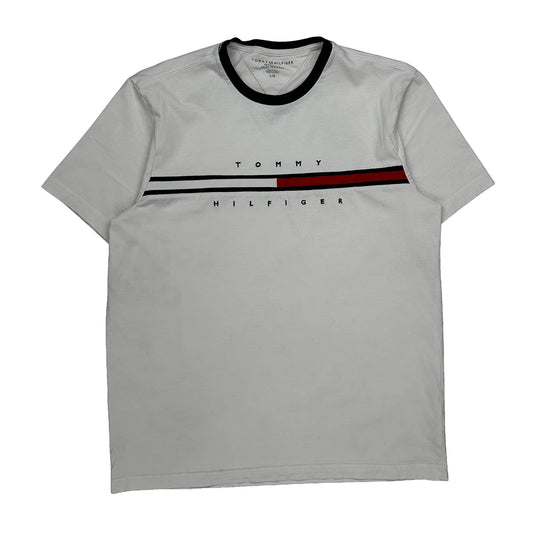 Tommy Hilfiger T-Shirt - Large White Cotton