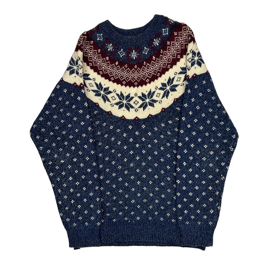 Northern Reflections Christmas Sweater - Small Burgundy Cotton Blend