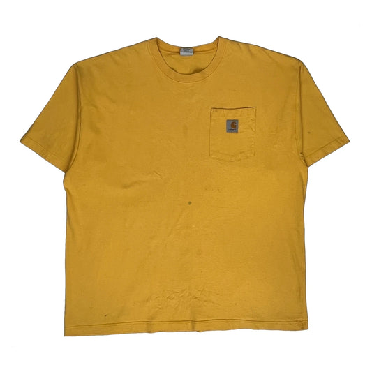 Carhartt T-Shirt - XL Yellow Cotton