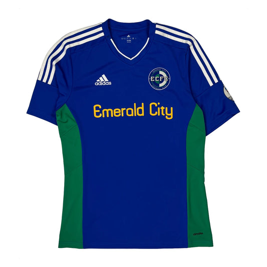 Vintage Emerald City Fc Adidas Football Shirt - Medium Blue Polyester