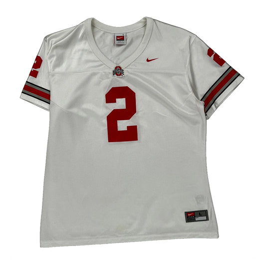 Age 12-13 Ohio State Buckeyes Nike Ncaa Jersey - Large White Polyester