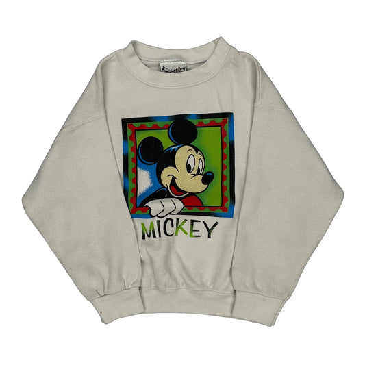 Age 6, Made In USA, Mickey Mouse Disney Cartoon Sweatshirt - Small Multicoloured Cotton