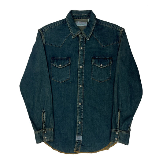 Vintage Levis Denim Shirt - Large Blue Cotton