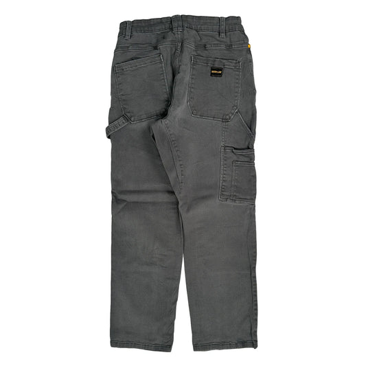 Vintage Cat Double Knee Cargo Trousers - 28W 30L Grey Cotton