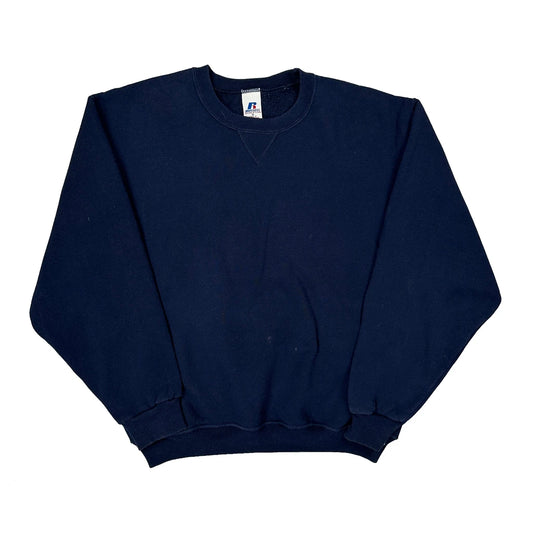 Blank Russell Athletic Sweatshirt - Medium Navy Cotton