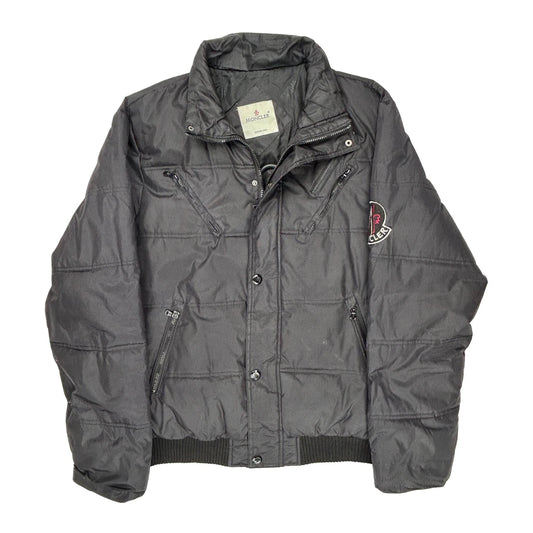 Moncler Pinstripe Puffer - Large Gray Polyester