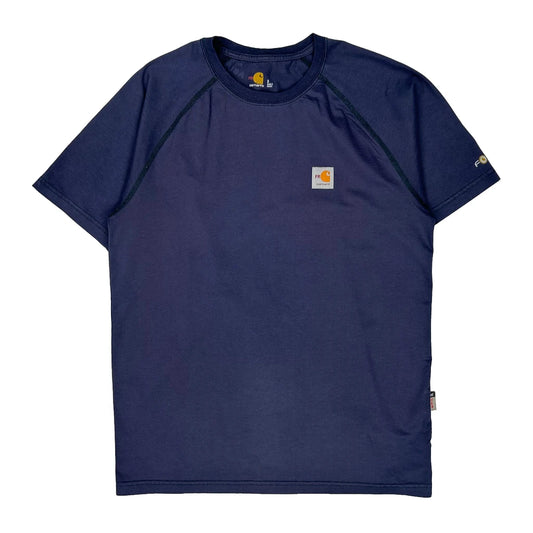 Carhartt T-Shirt - Small Blue Cotton