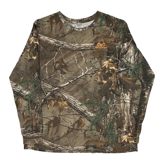 Hunting Realtree Camo Long Sleeve T-Shirt - XL Camo Cotton