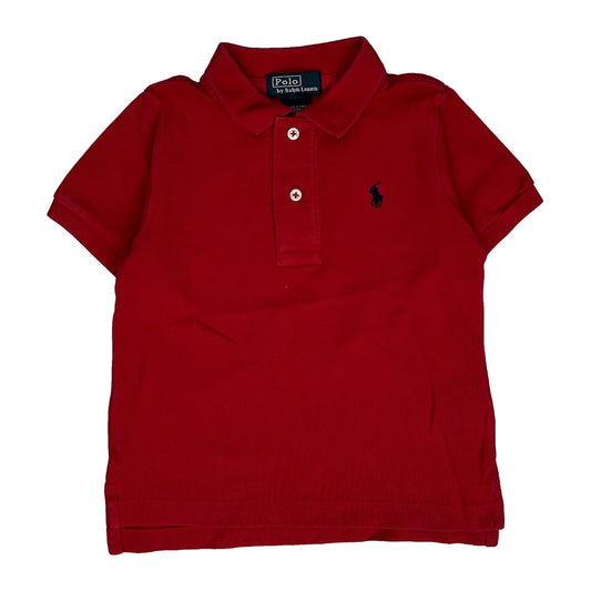 Age 18 Months Polo By Ralph Lauren Polo Shirt - 3XS Red Cotton