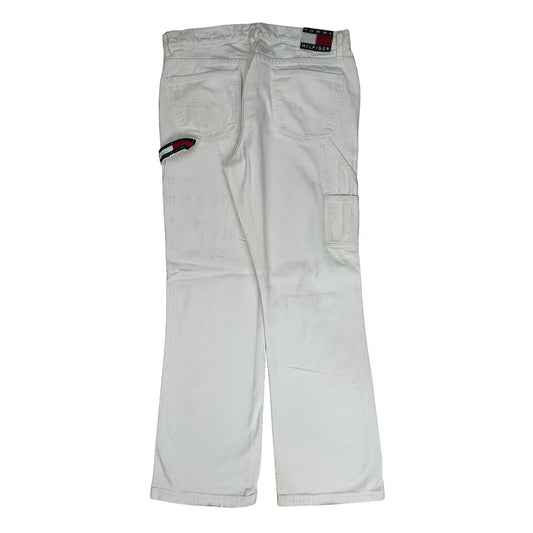 Tommy Jeans Carpenter Trousers - 32W 32L White Cotton