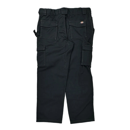 Dickies Cargo Trousers - 38W 32L Black Cotton