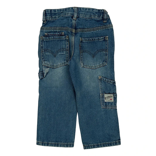Age 4 Levis Cargo Jeans - Small Blue Cotton