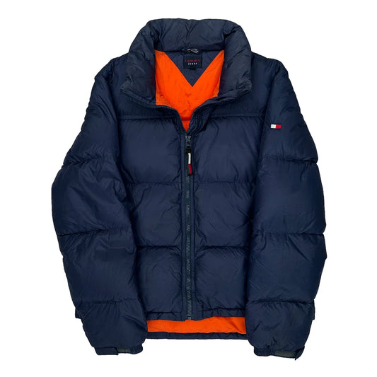 Vintage Tommy Jeans Reversible Puffer - Medium Navy Polyester