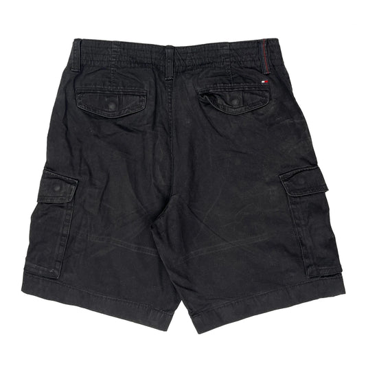 Tommy Hilfiger Cargo Shorts - 32W 10L Black Cotton