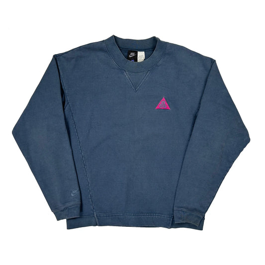 Nike Acg Sweatshirt - Medium Blue Cotton