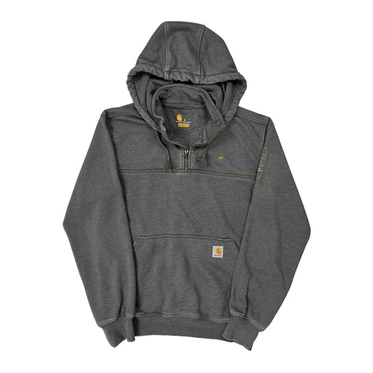Advocating For A Carbon Free Tomorrow Carhartt Graphic Hoodie - Small Grey Cotton