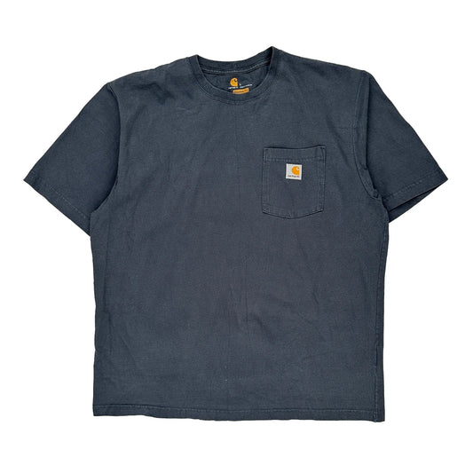 Carhartt T-Shirt - Large Grey Cotton