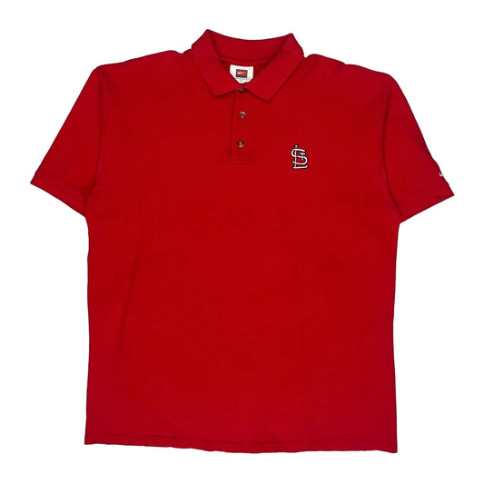 Vintage St. Louis Cardinals Nike Polo Shirt - Large Red Cotton